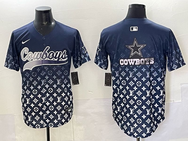 Men 2025 Dallas Cowboys Blank Drak Blue Nike Limited NFL Jersey 016